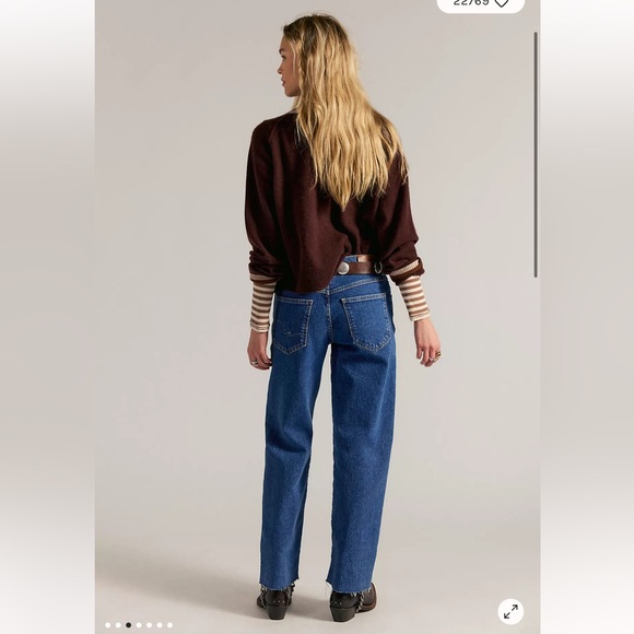 We The Free Denim - We The Free Blue Straight Leg Jeans